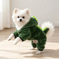 Pet Cat Dog Halloween Dog Clothes for Small Dogs Funny Dinosaur Cosplay Costume Winter Warm Cat Coat Fleece Hoodies Sweater