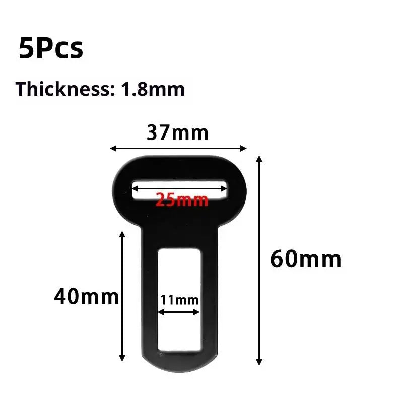 Pet Seat Belt Adapter 5Pcs Heavy Duty Metal Clip For Dog Car Travel Universal Fit Locking Buckle Accessories