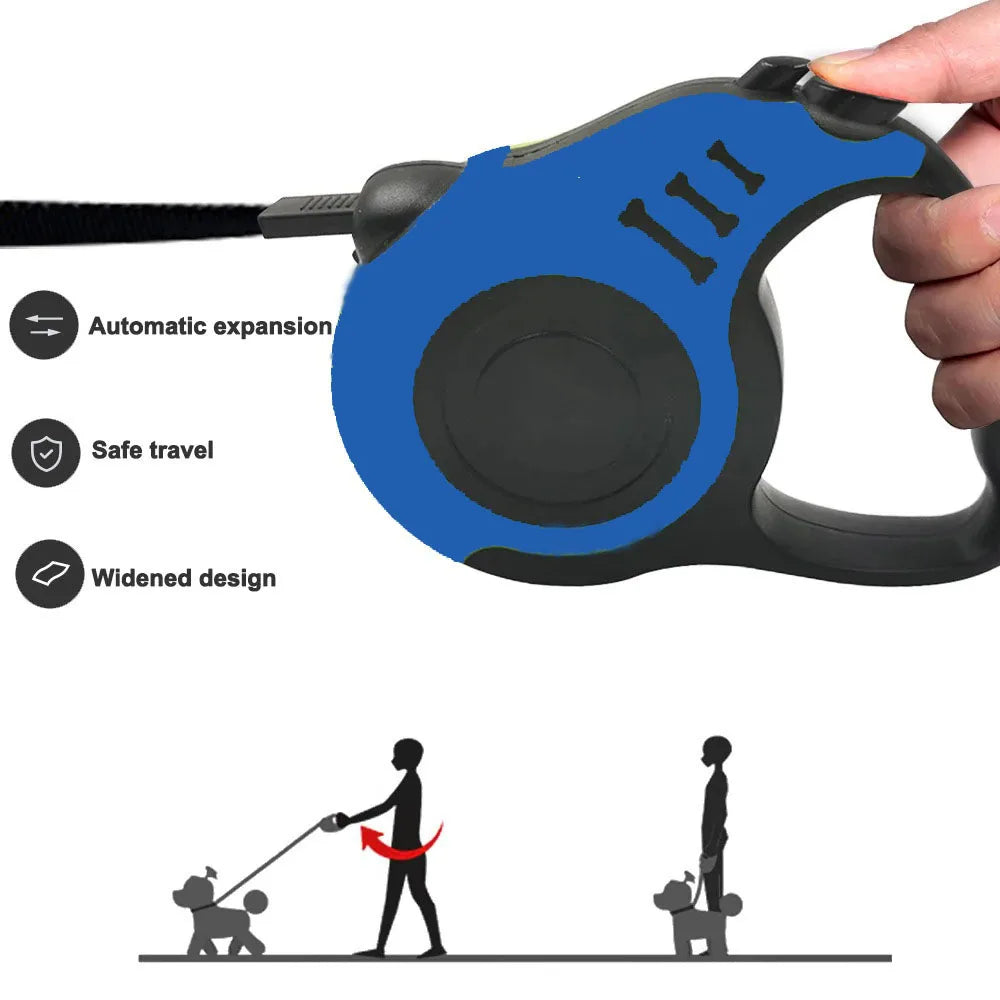 3M Retractable Dog Nylon Leash Pet Leash Traction Rope Belt Automatic Flexible Leash For Small Medium Dog Pet Products