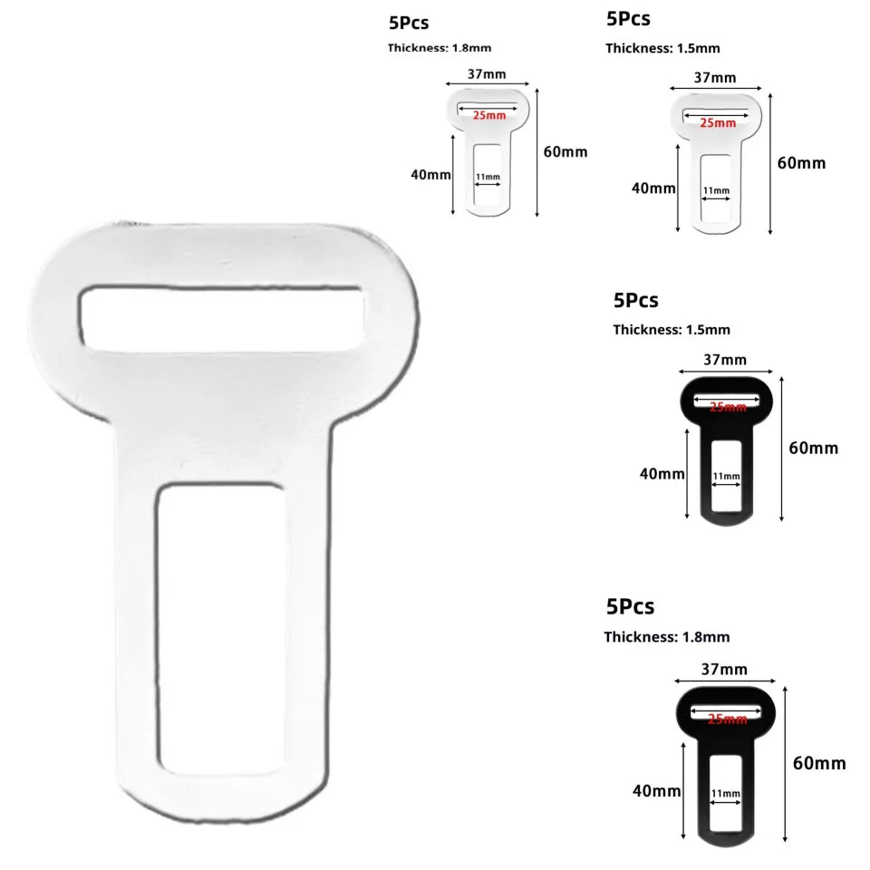 Pet Seat Belt Adapter 5Pcs Heavy Duty Metal Clip For Dog Car Travel Universal Fit Locking Buckle Accessories