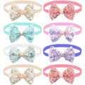 50/100pcs Pet Dog Cat Bow Ties Adjustable Collar Mesh Sequins Neckties for Small Dog Dog Grooming Accessories Pet Products