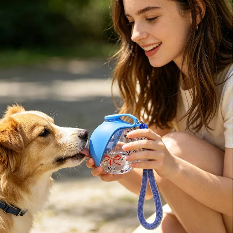 285/545ML Leak-Proof Feeder Dogs Bottle For Outdoor Small Dog Portable Dog Drinker 2-in-1 Silicon Lightweight Pet Supplies