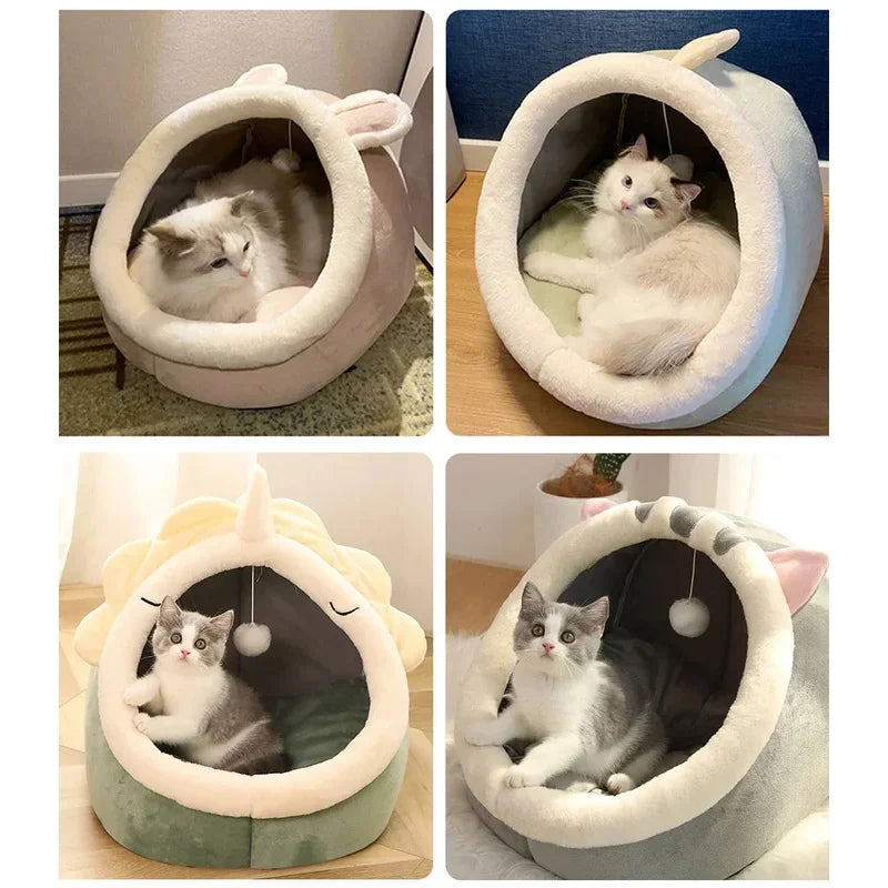 Washable Pet Lounger Cushions, Cat Mat Beds, Warm And Soft Baskets, Cozy Warm Cat Kennels House Tents, Small Pet Dogs For Winter