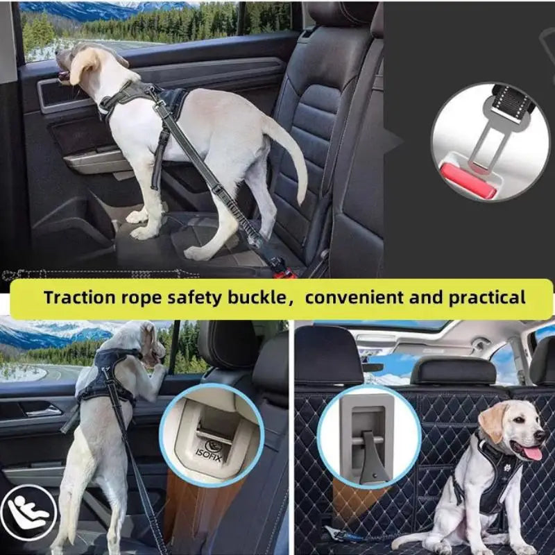 Pet Seat Belt Adapter 5Pcs Heavy Duty Metal Clip For Dog Car Travel Universal Fit Locking Buckle Accessories