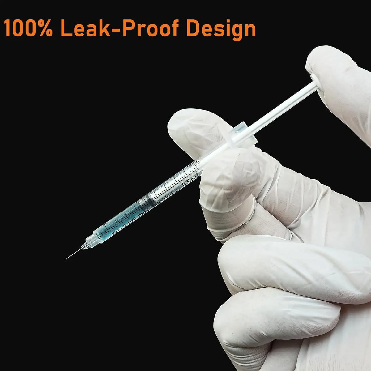 Disposable Syringe Syringes with Needles 0.5/1ml 100Pcs Individually Wrapped Clear Accurate Scale for Laboratory Pet Supplies