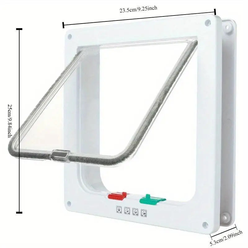 Pet Cat Door Hole Dog Door Hole Can Control Free Entry And Exit Pet Home Practical Two-way Door Safety Flap Door Pet Supplies