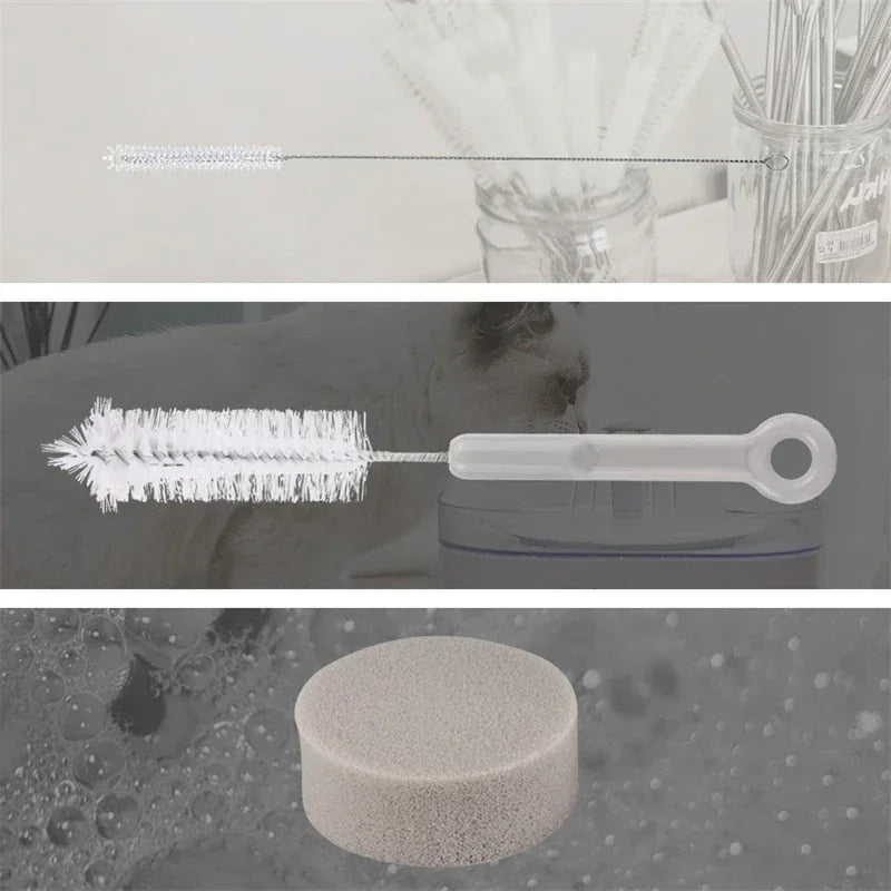 Cat Water Fountain Accessories Cleaning Brush Set for Pet Water Dispenser Pump Pipe Tube Bottle Cup Kettle  Cleaner Dispenser