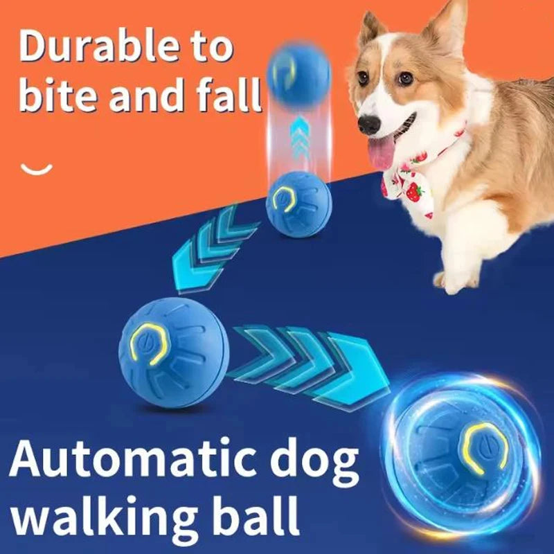 Intelligent Interactive Pet Toy Ball Electronic Automatic Moving Bouncing Ball USB Rechargeable Funny Toy for Puppy Cat Kitty