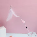 Cat Toys Funny Cat Toys Interactive Replacement Head Feather Cats Toy Steel Wire Toys for Cats Bitt Stick Ball Toy Pet Products