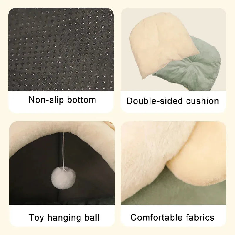 Washable Pet Lounger Cushions, Cat Mat Beds, Warm And Soft Baskets, Cozy Warm Cat Kennels House Tents, Small Pet Dogs For Winter