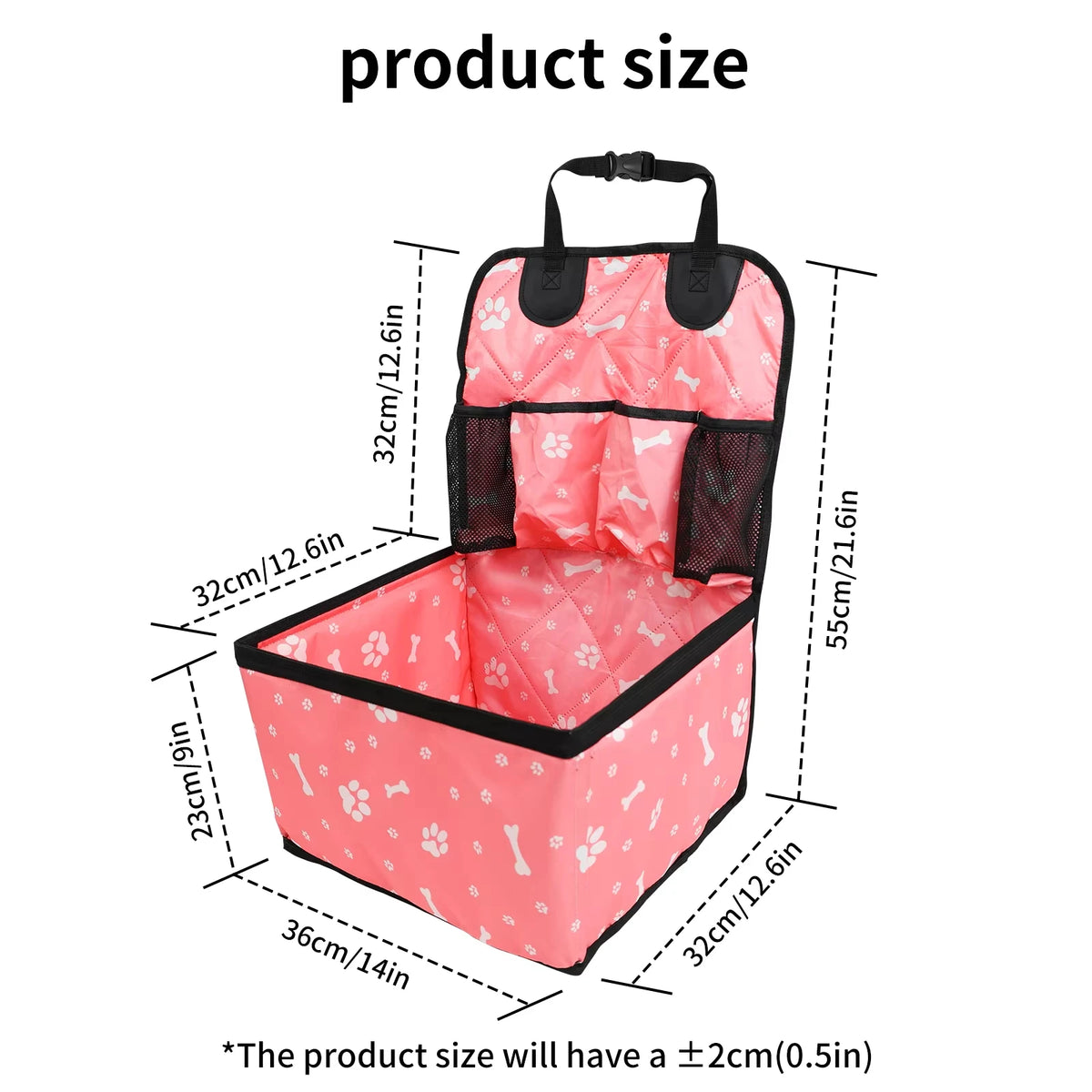 Dog Car Seat with Storage Pocket,Travel Dog Bag Cover Folding Hammock Pet Carriers and Travel Gear for Small Medium Dog Supplies