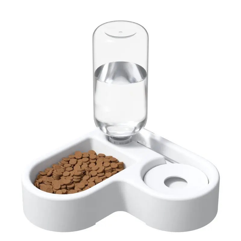 Cat feeder, dog and cat basin, equipped with water dispenser bowl, automatic recycling utensil, universal pet products