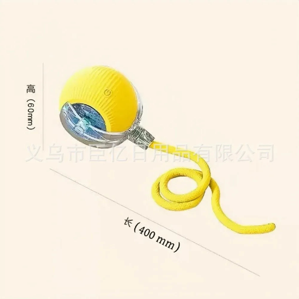 Pet Toy Ball with Tail Rope，Smart Automatic Pet Chase Ball Toy, Upgraded Speedy Tail Kitten Toy for Bored Indoor Adult Pets