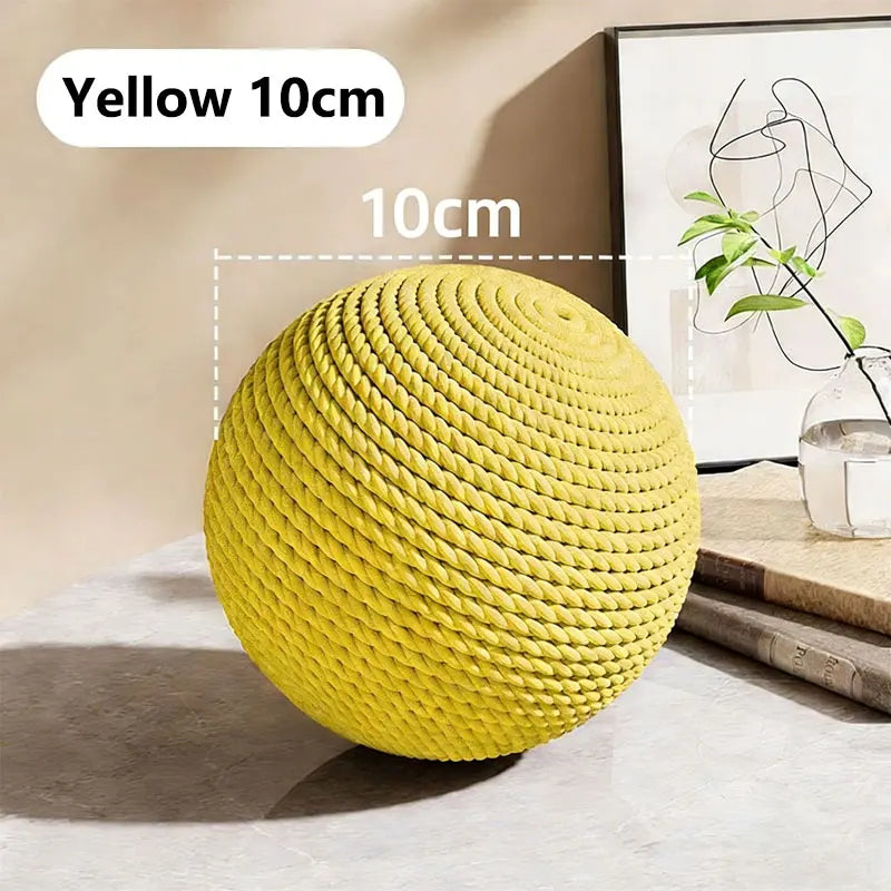 Interactive Sisal Cat Scratching Ball Toy For Kitten Teeth Cleaning Anti Bite Pet Supplies Sounding Toy 10CM  Super Big Cat Ball