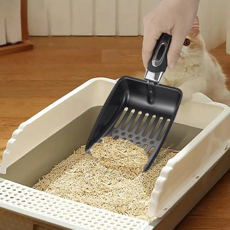 Pet Cleanning Tool Pet Products Metal Long Handle Scoop Cat Sand Cleaning For Dog Cat Clean Feces Supplies Cat Litter Shovel