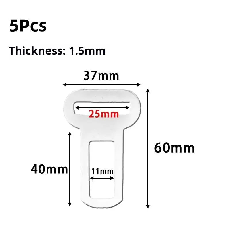 Pet Seat Belt Adapter 5Pcs Heavy Duty Metal Clip For Dog Car Travel Universal Fit Locking Buckle Accessories