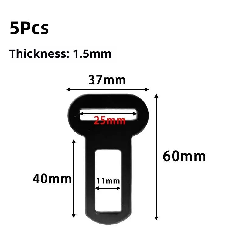Pet Seat Belt Adapter 5Pcs Heavy Duty Metal Clip For Dog Car Travel Universal Fit Locking Buckle Accessories