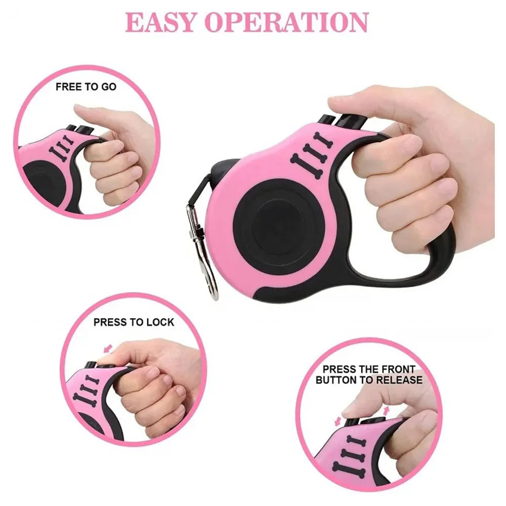 3M Retractable Dog Nylon Leash Pet Leash Traction Rope Belt Automatic Flexible Leash For Small Medium Dog Pet Products