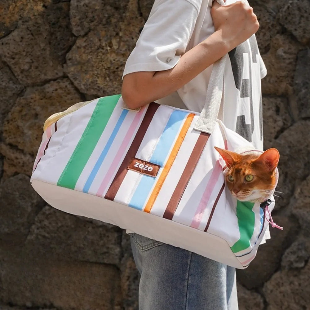 Breathable Pet Carrier Bag Portable Soft Outdoor Walking Travel Carrier Bags for Small Dogs and Cats Pet Products Supplies