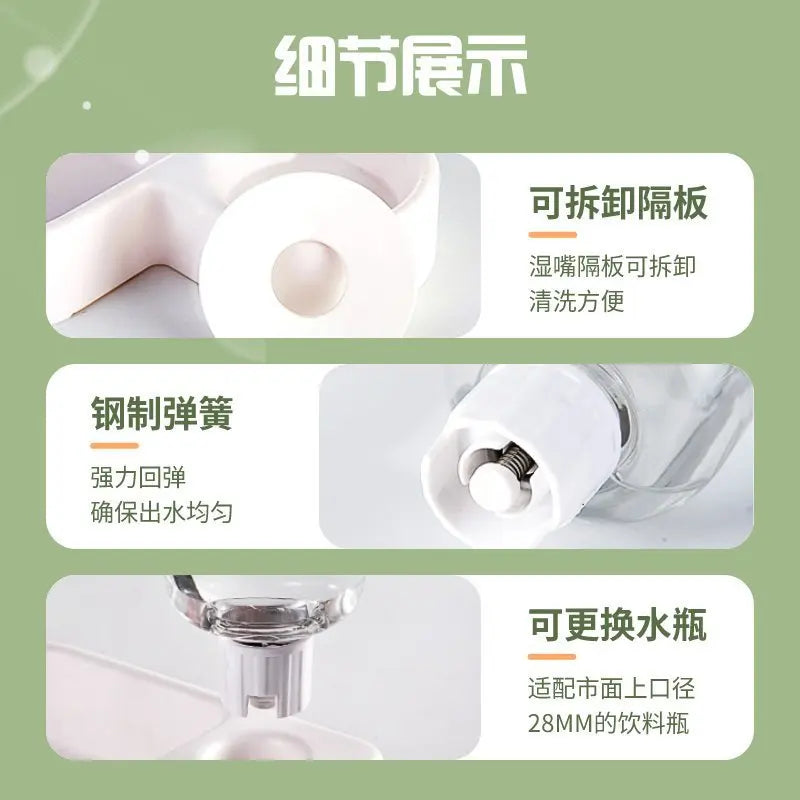 Cat feeder, dog and cat basin, equipped with water dispenser bowl, automatic recycling utensil, universal pet products