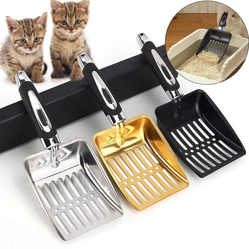 Pet Cleanning Tool Pet Products Metal Long Handle Scoop Cat Sand Cleaning For Dog Cat Clean Feces Supplies Cat Litter Shovel