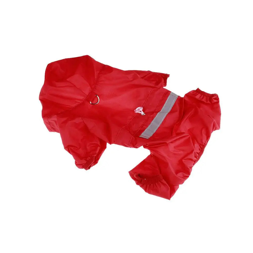 Casual Pet Dog Rain Coat Puppy Clothes Cat Raincoat Waterproof Jacket Outdoor Rainwear Hood Apparel Jumpsuit Pet Supplies Chien