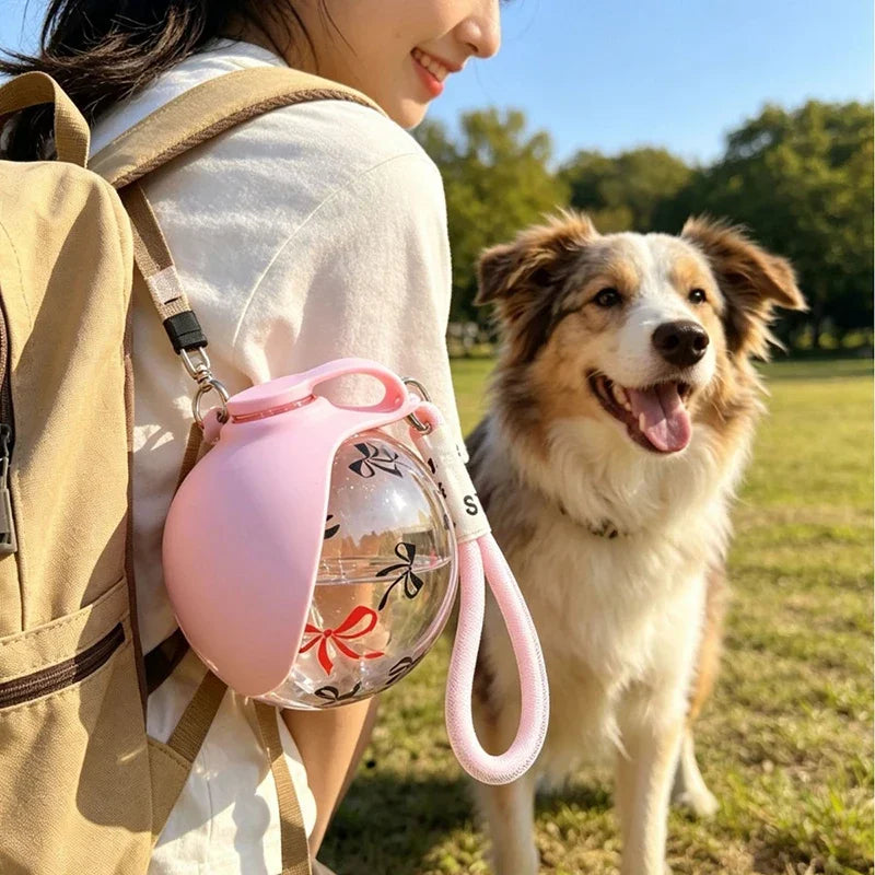 285/545ML Leak-Proof Feeder Dogs Bottle For Outdoor Small Dog Portable Dog Drinker 2-in-1 Silicon Lightweight Pet Supplies