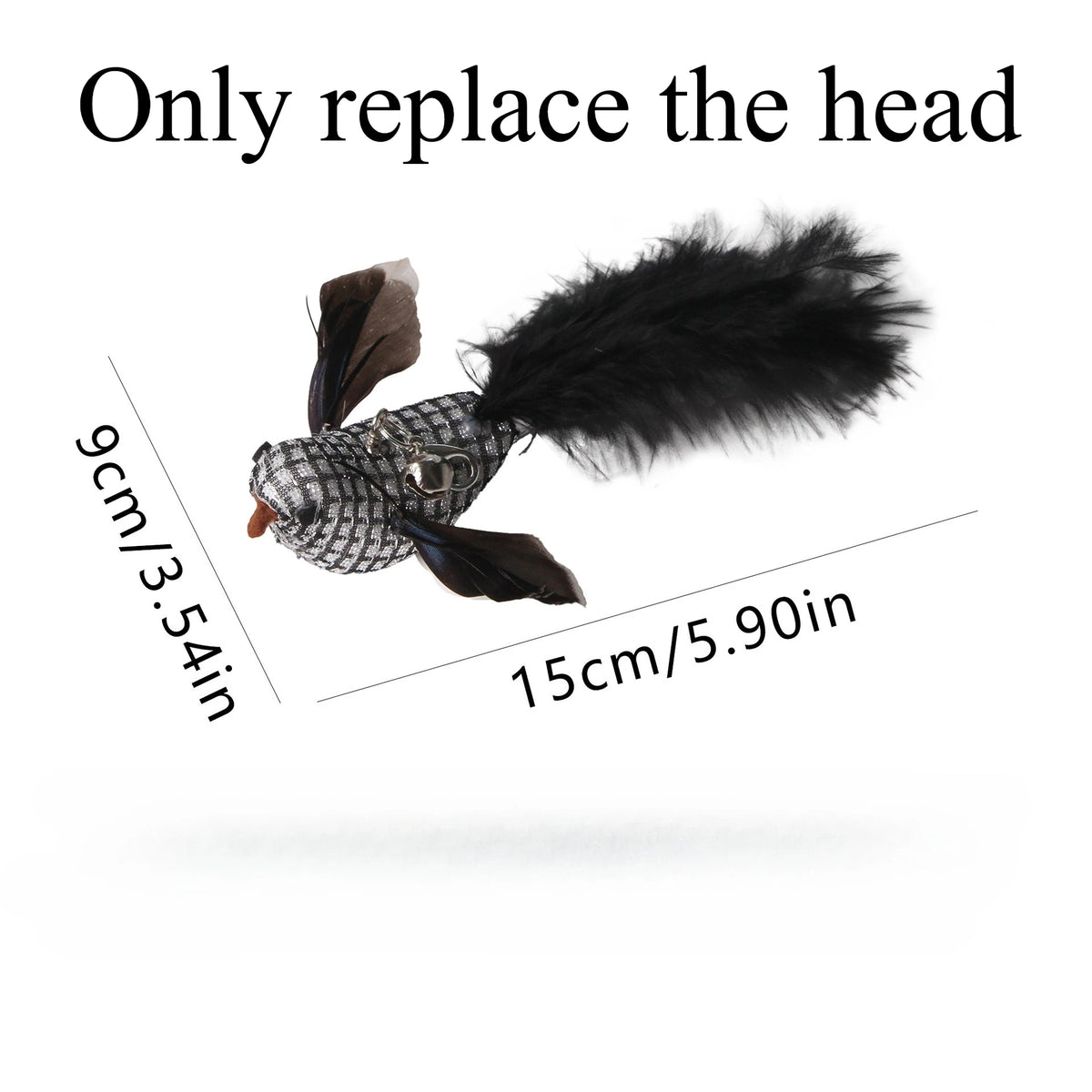 New Handfree Bird Cat Wand with Bell Cat Toys Interactive Powerful Suction Cup for Cats Kitten Hunting Exercise Pet Products