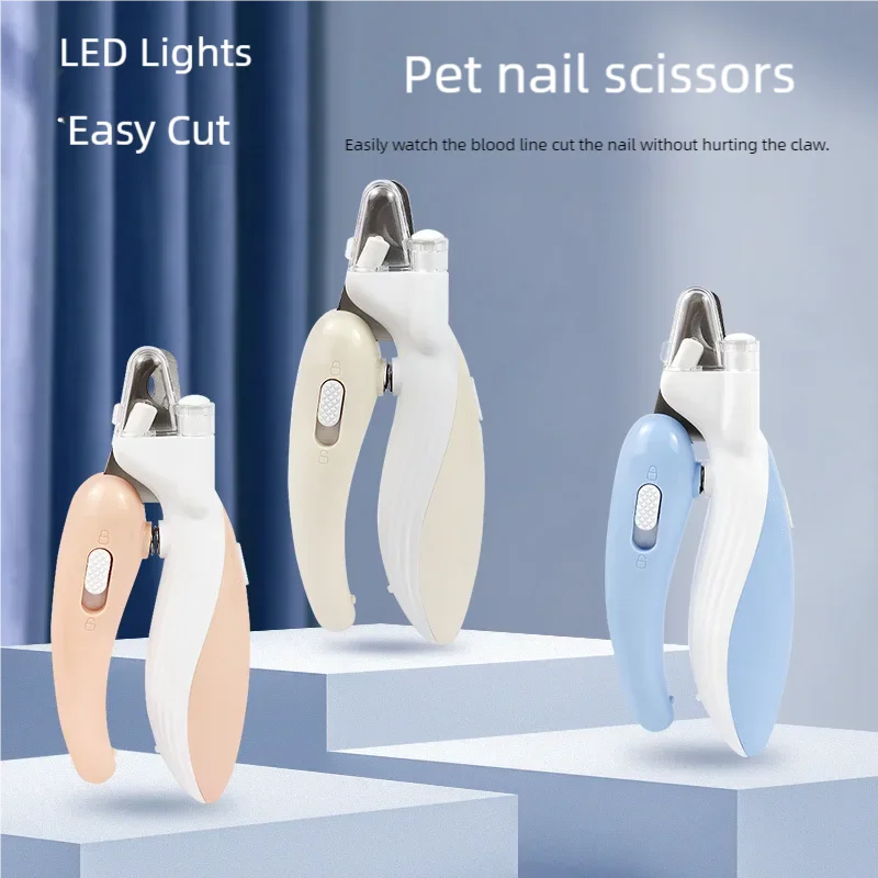 Professional Pet Nail Clippers for Dogs Cats & Small Animals LED Light Included Paw Nail Tri Animals Paw Nail Trimmer Pet Supply