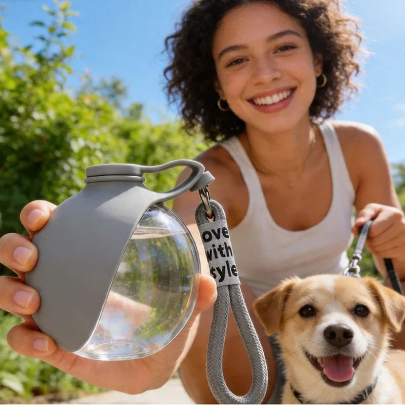 285/545ML Leak-Proof Feeder Dogs Bottle For Outdoor Small Dog Portable Dog Drinker 2-in-1 Silicon Lightweight Pet Supplies
