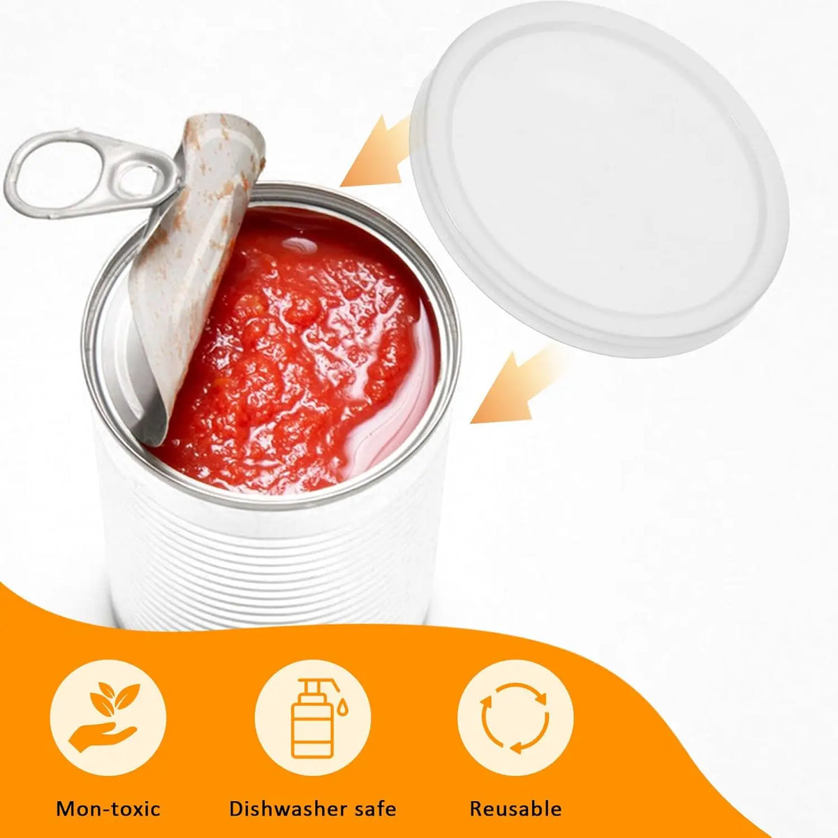 12Pcs Pet Food Can Covers 7.5/8.5/10cm Plastic Tight Seal Lids Universal Can Lids for Canned Goods or Pet Dog Cat Food Saver