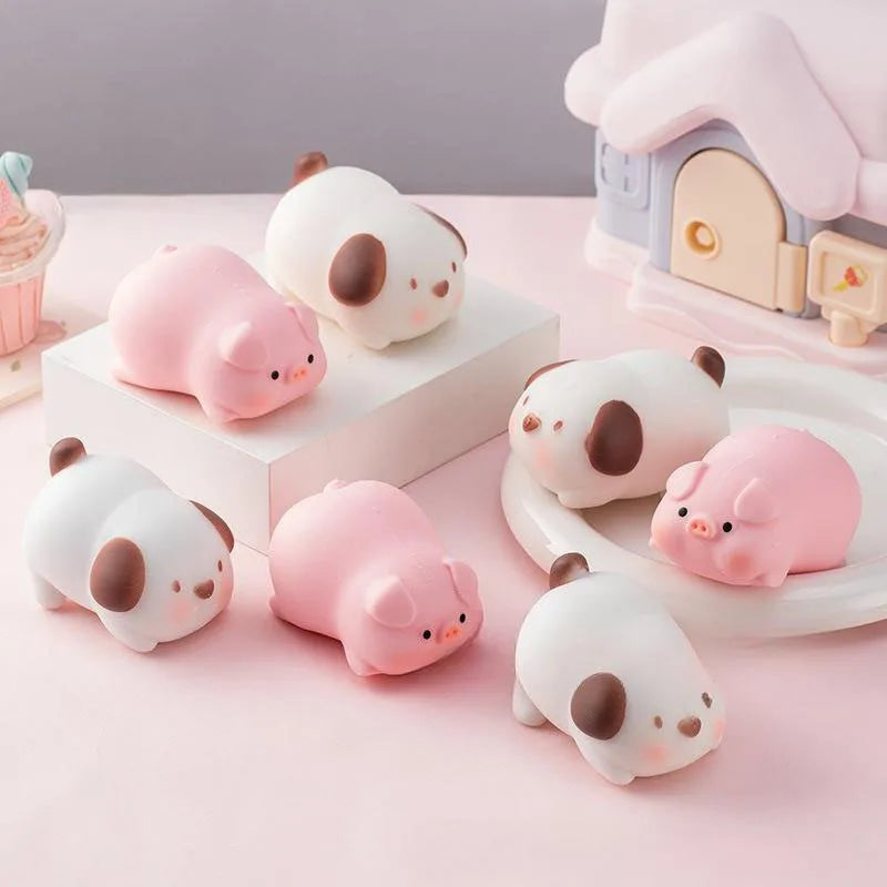 Funny Pulling Pets Squishy Toy Puppy Piggy Stretchy Animal Stress Balls Adults Kids Sensory Play Therapy Anti Anxiety Fidget Toy