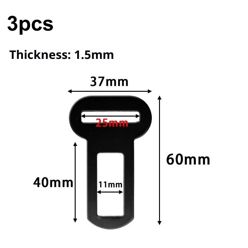 Pet Seat Belt Adapter 5Pcs Heavy Duty Metal Clip For Dog Car Travel Universal Fit Locking Buckle Accessories
