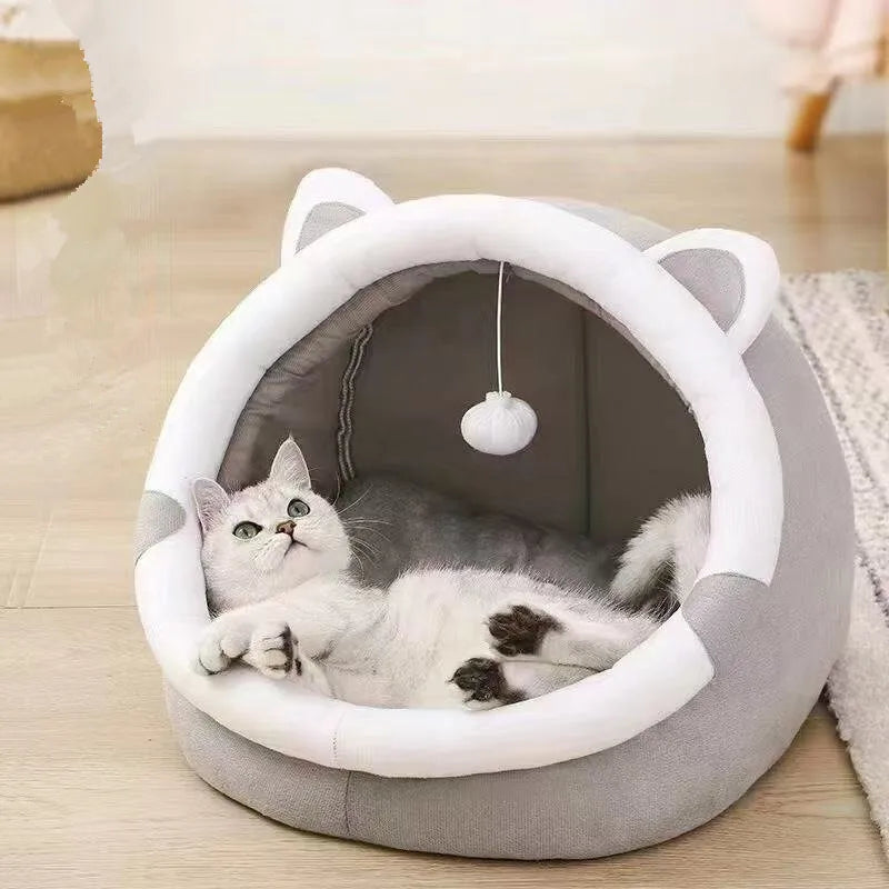 Washable Pet Lounger Cushions, Cat Mat Beds, Warm And Soft Baskets, Cozy Warm Cat Kennels House Tents, Small Pet Dogs For Winter