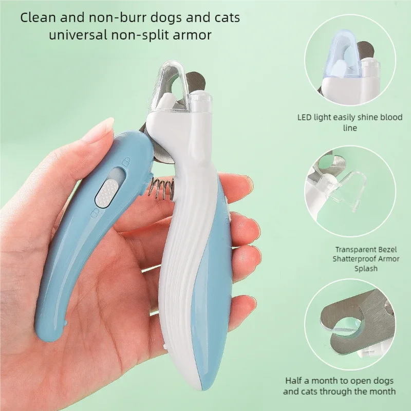 Professional Pet Nail Clippers for Dogs Cats & Small Animals LED Light Included Paw Nail Tri Animals Paw Nail Trimmer Pet Supply
