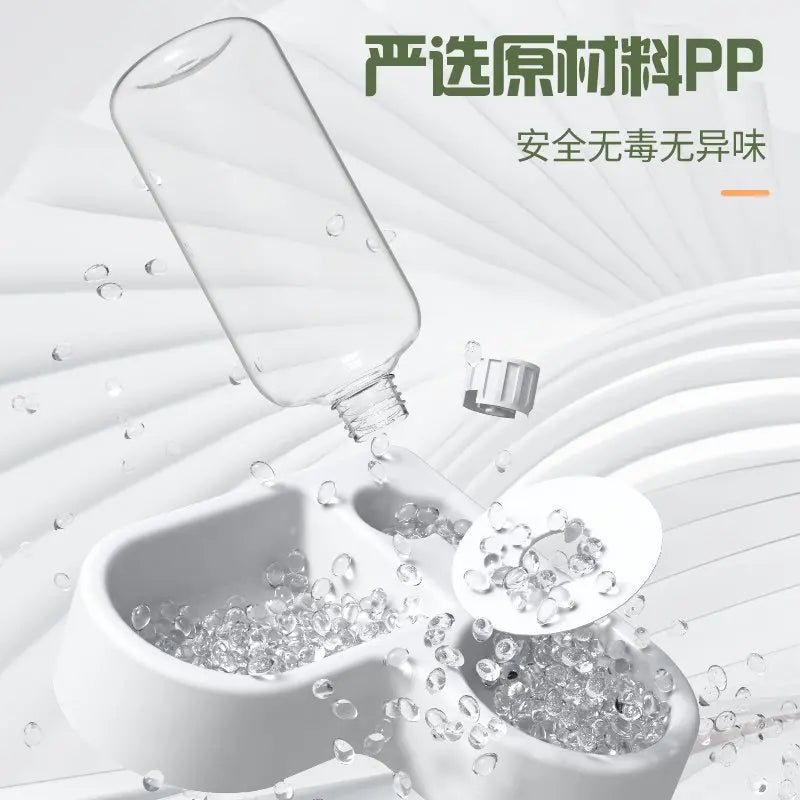 Cat feeder, dog and cat basin, equipped with water dispenser bowl, automatic recycling utensil, universal pet products